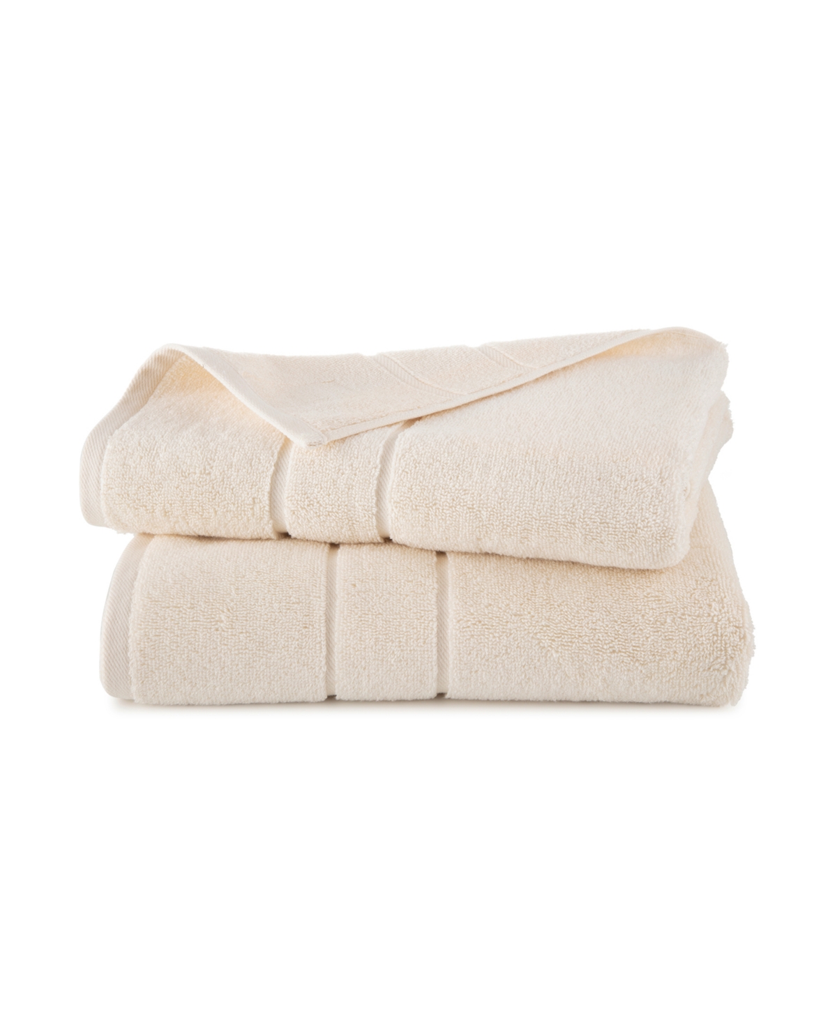 Clean Design Home X Martex Low Lint 2 Pack Supima Cotton Hand Towels In Ivory