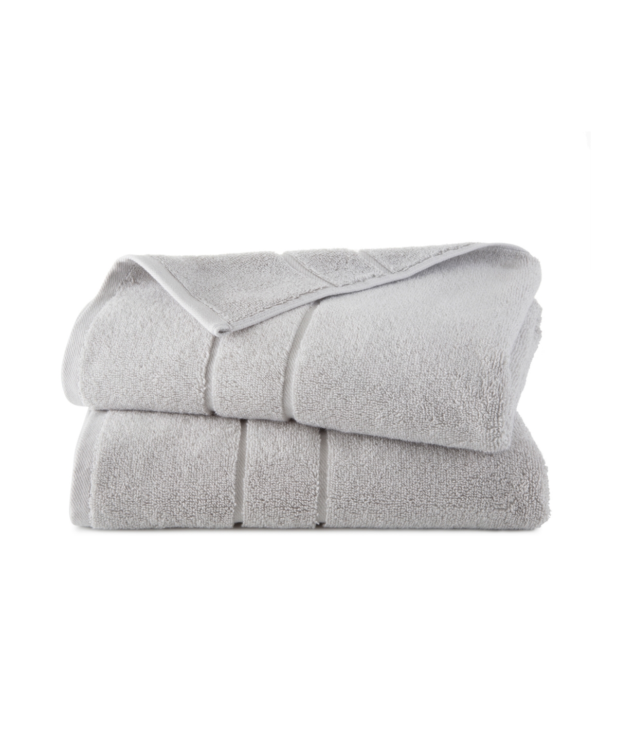 Clean Design Home X Martex Low Lint 2 Pack Supima Cotton Hand Towels In Greyfog