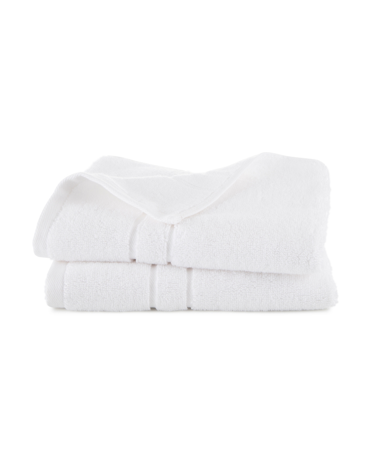 Clean Design Home X Martex Low Lint 2 Pack Supima Cotton Hand Towels In White