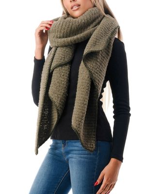 Women's Ultra Soft Plush Ribbed Scarf