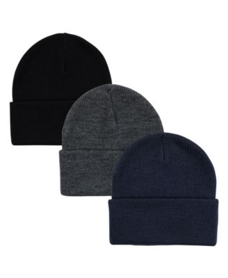 Toddler Unisex Knitted Fold-Over Beanies