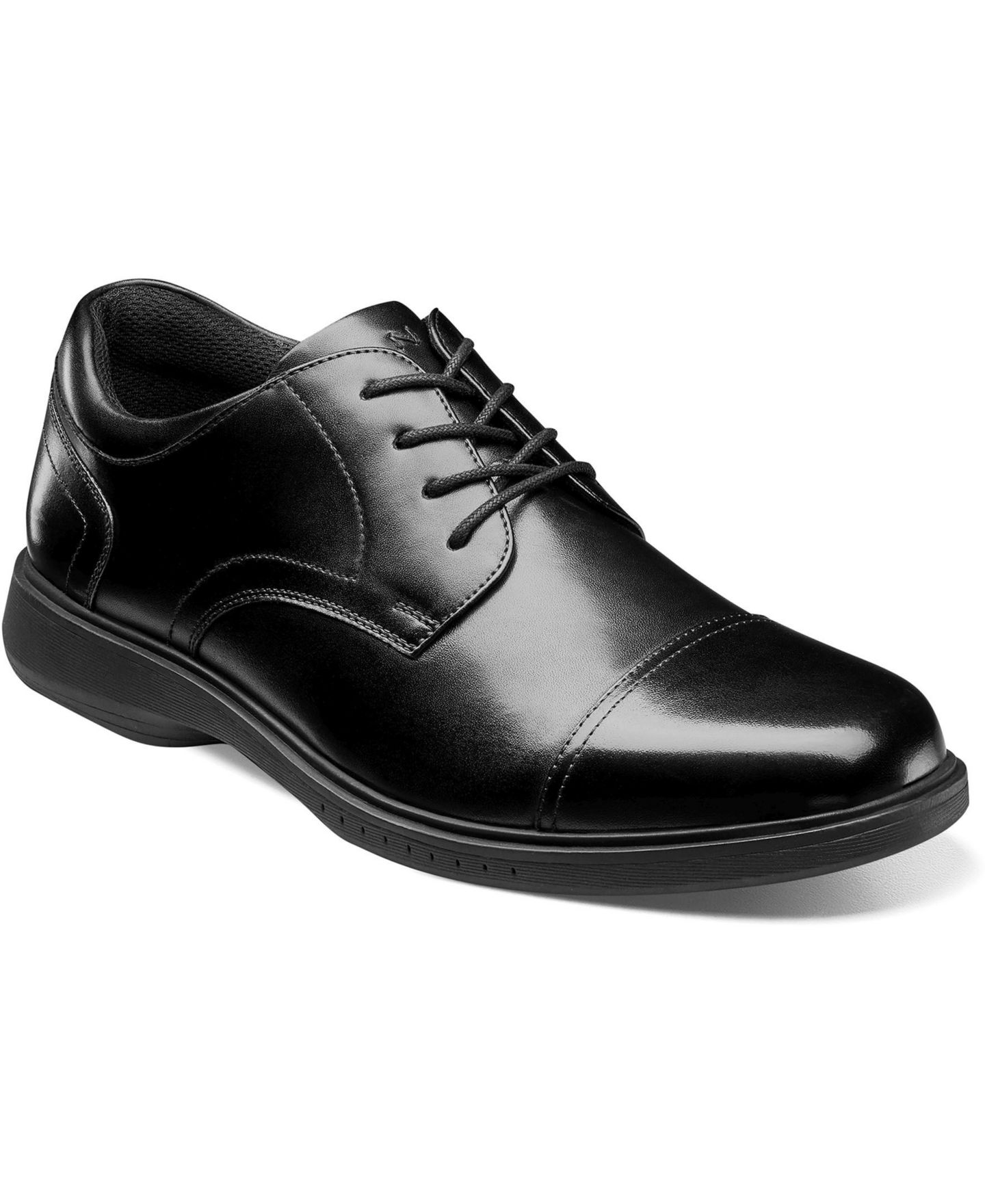 Мужские туфли Nunn Bush Kore Pro Cap Toe Oxford with Slip Resistant Comfort Technology, цвет: Чёрный — фото 1