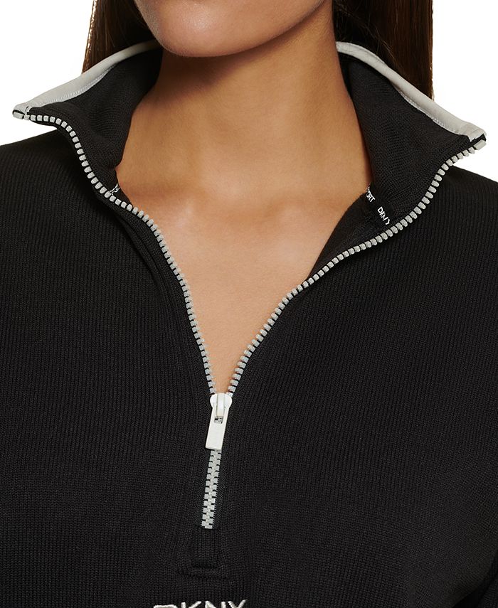 DKNY HalfZip Fleece Sweater Macy's