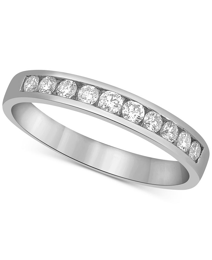 Macy's - Diamond Channel-Set Band (1 ct. t.w.) in 14k White Gold
