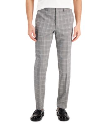 men glen plaid pants