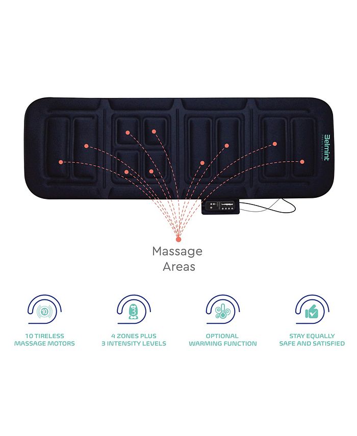 Belmint 10Motor Plush Massage Mat For FullBody Relief Features