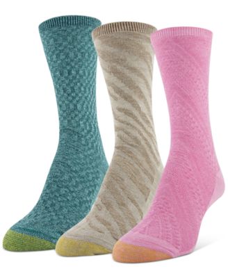 Gold Toe - Women's 3-Pk. Texture Crew Socks