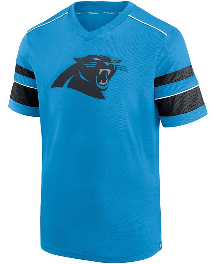 Fanatics Men's Blue Carolina Panthers Textured Hashmark VNeck Tshirt