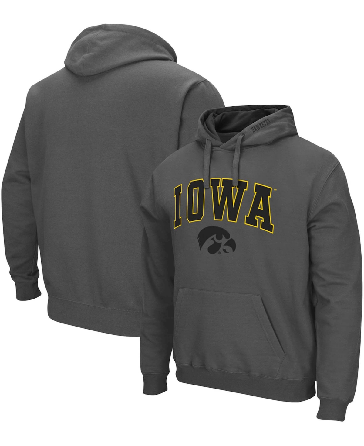 Shop Colosseum Men's Charcoal Iowa Hawkeyes Arch Logo 3.0 Pullover Hoodie