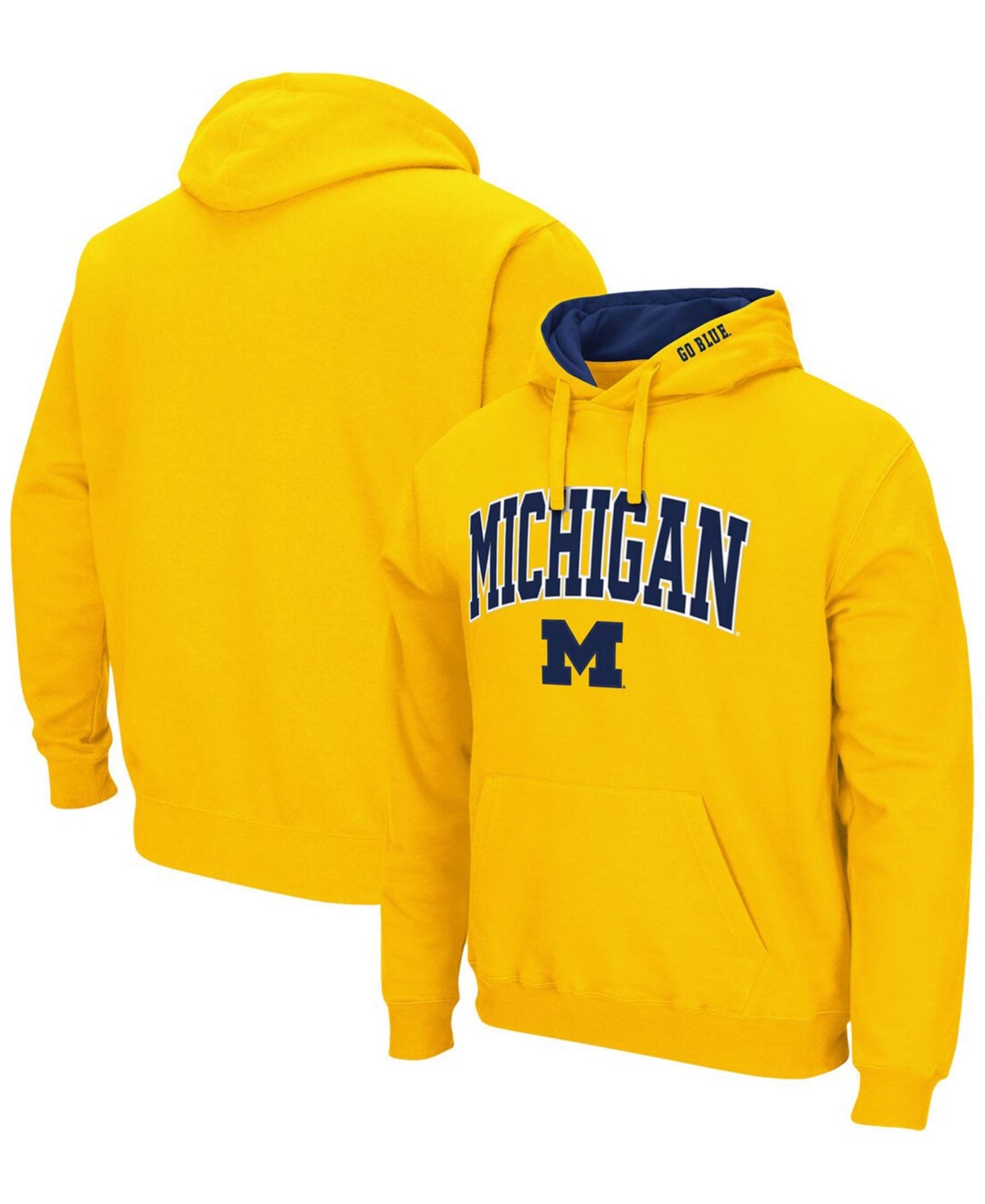 Colosseum Men's Maize Michigan Wolverines Arch Logo 3.0 Pullover Hoodie In Maize