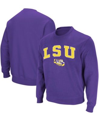 Men's LSU Tigers Arch & Logo Crew Neck Sweatshirt