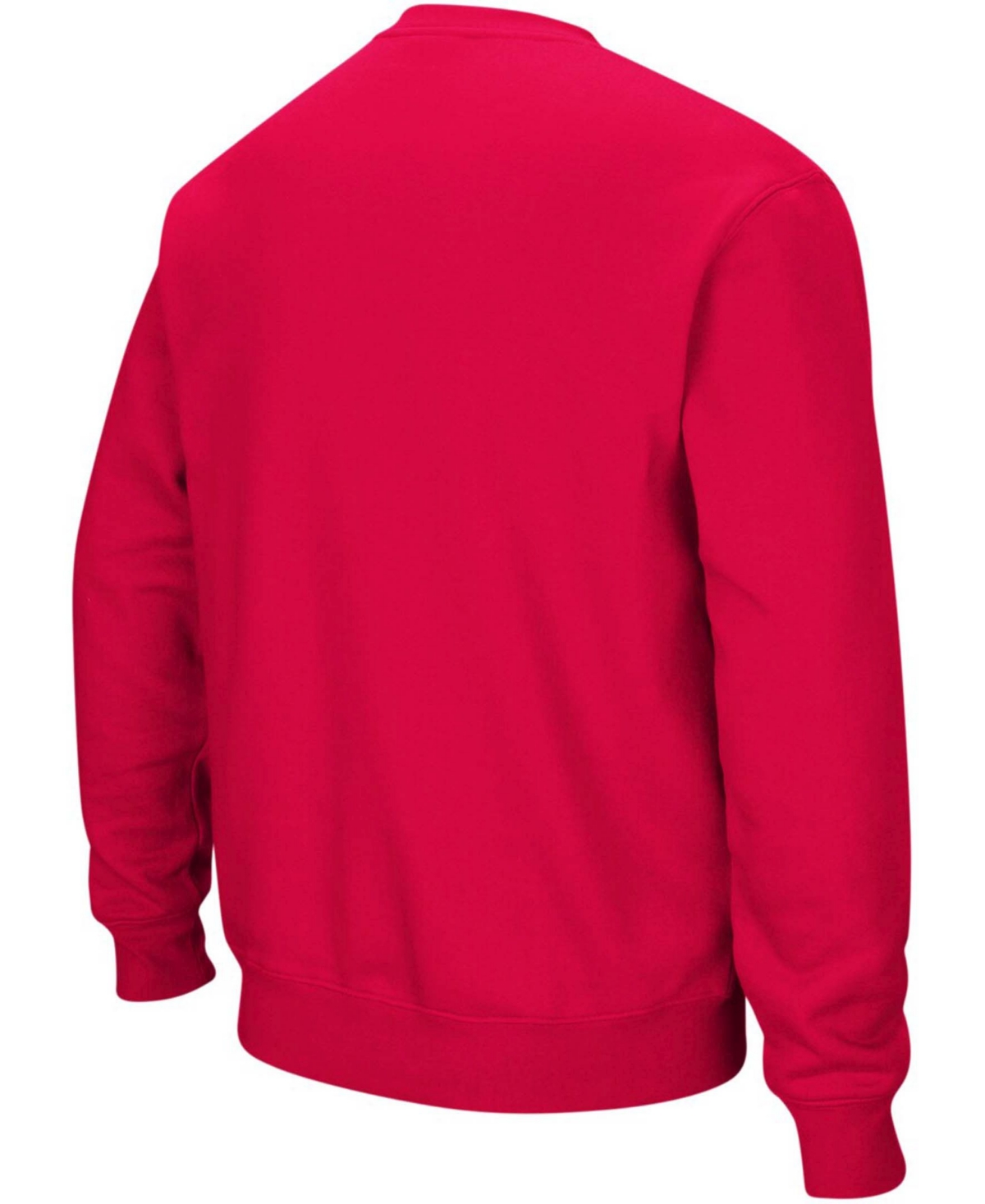 Shop Colosseum Men's Scarlet Nebraska Huskers Arch Logo Crew Neck Sweatshirt