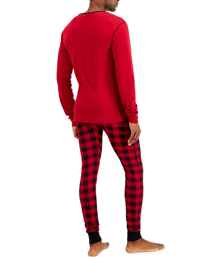 Hanes Men's Long John Sleep Pajamas, 2Piece Set Macy's