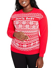 Plus Size Santa Baby Maternity T-Shirt