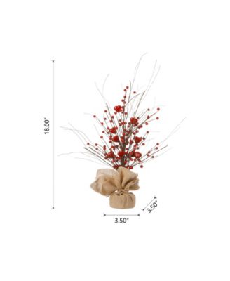 18" Lighted Valentine's Berry Heart Table Tree