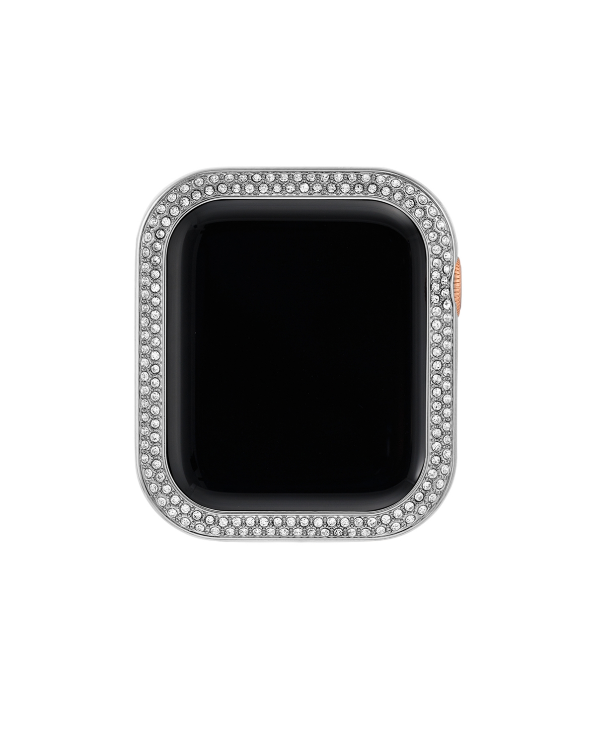 Women's Silver-Tone Alloy Metal Premium Crystal Protective Case for Apple Watch 40mm - Silver Tone