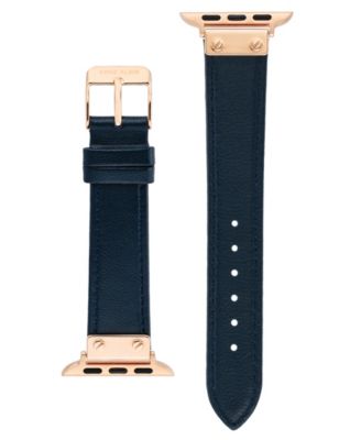Women's Navy Genuine Leather Band designed for Apple Watch&reg; 42mm (Series 10) & 38/40/41mm 
