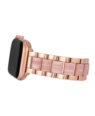 Women's Rose Gold-Tone Alloy and Pink Acetate Bracelet Compatible with 38/40/41mm Apple Watch