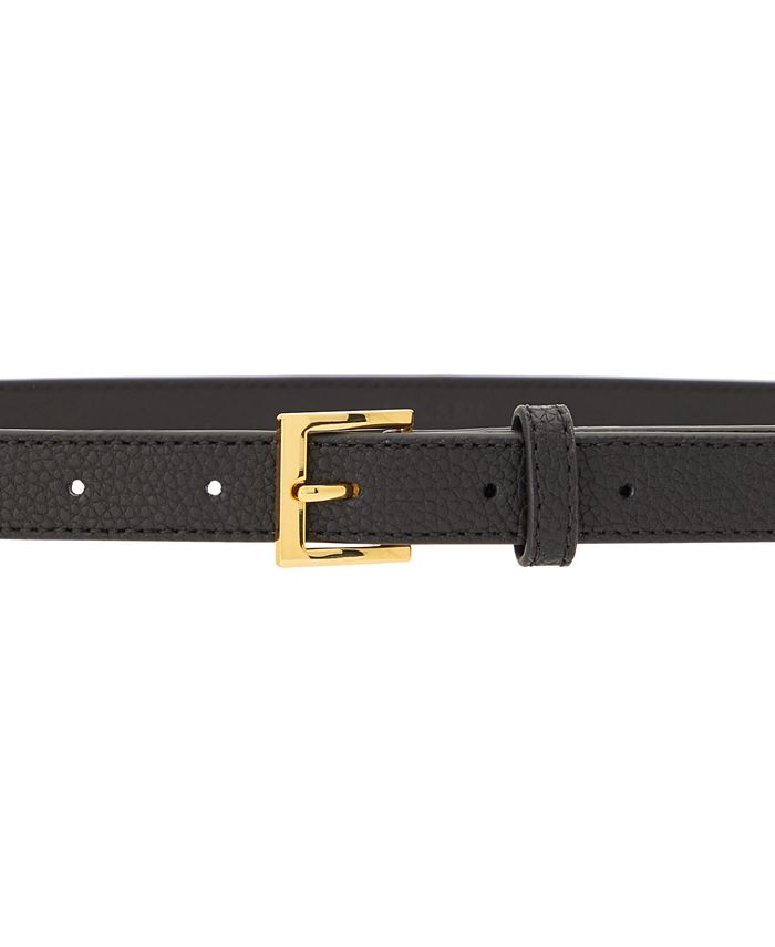 Lauren Ralph Lauren Women's Logo-Tip Pebbled Leather Belt & Reviews ...