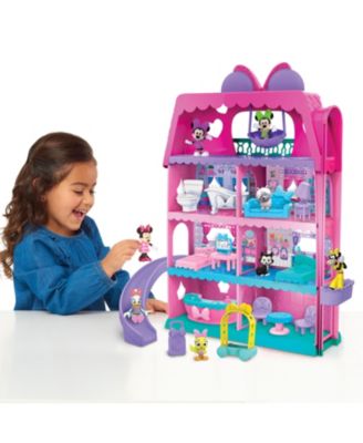 Just Play Minnie Mouse Bow Tel Hotel, 2-Sided Playset with Lights, and Sounds