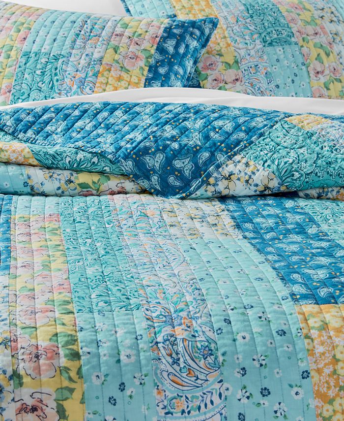 Martha Stewart Collection Amalfi Stripe Quilt, Full/Queen, Created for