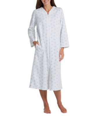 Miss Elaine - Printed Long Zipper Robe