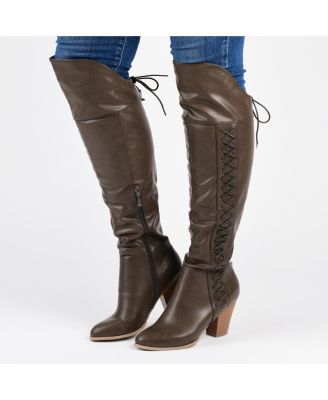 Women's Spritz Wide Calf Lace Up Over The Knee Boots