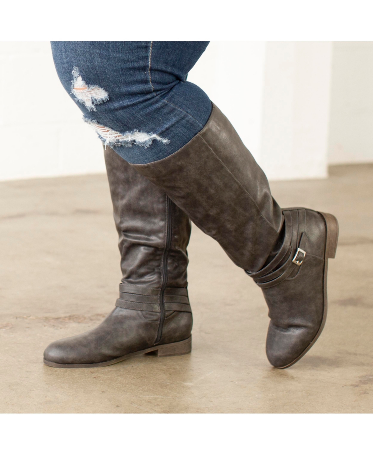 Journee Collection Collection Women's Tru Comfort Foam Ivie Boot In Navy