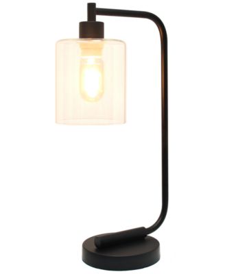 Modern Iron Desk Lamp with Glass Shade