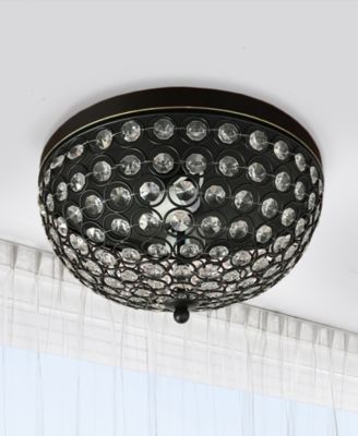 Crystal Glam 2 Light Ceiling Flush Mount