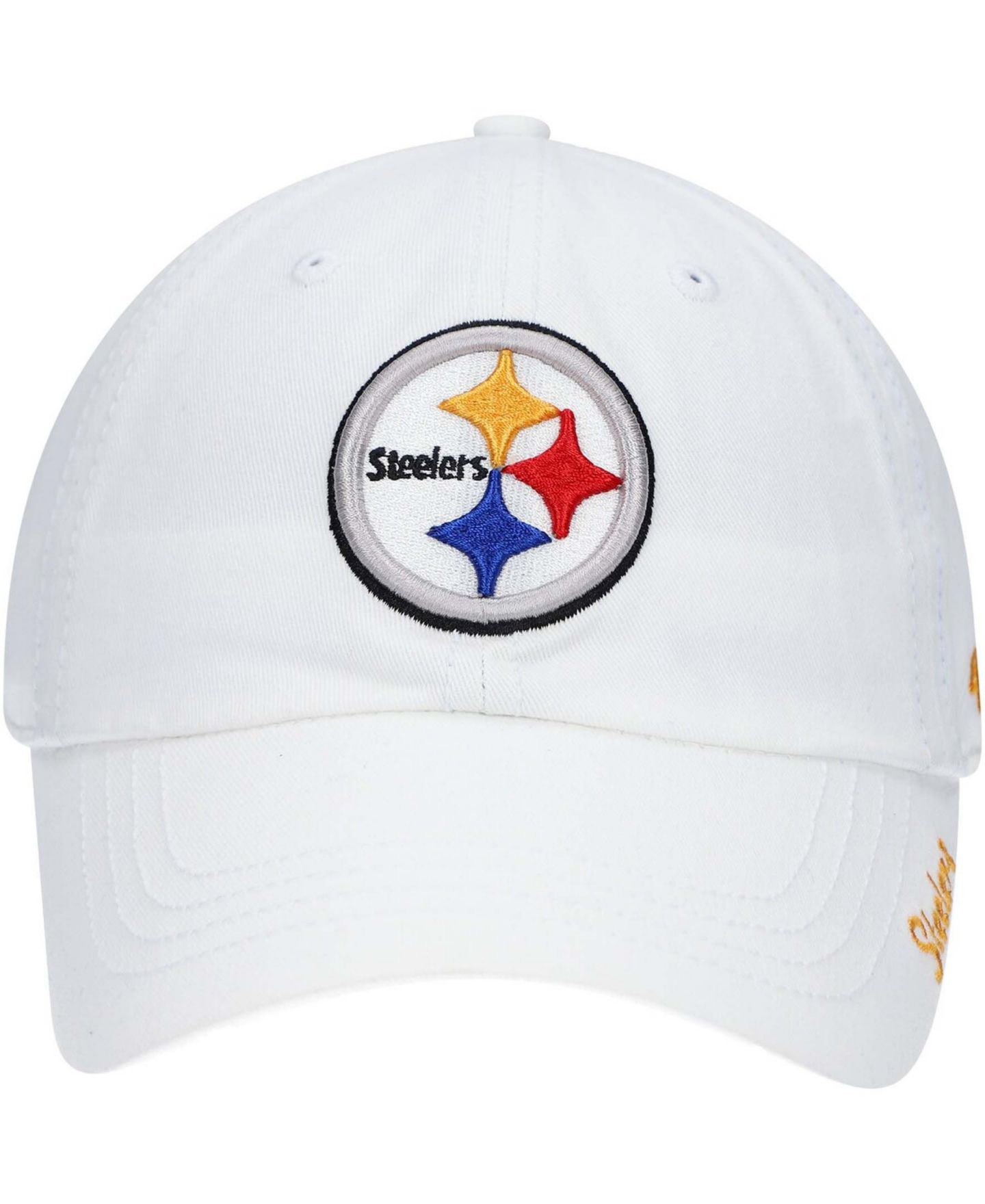 Женская кепка '47 Brand White Pittsburgh Steelers Miata Clean Up Logo Adjustable Hat — фото 4