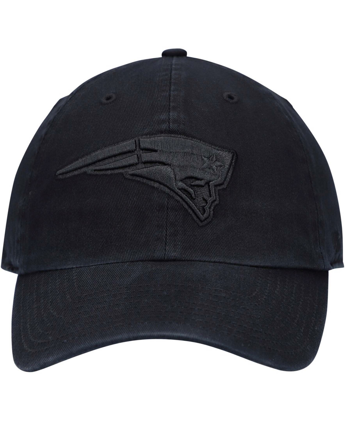 47 Brand Men's Black New England Patriots Team Tonal Clean Up Adjustable Hat In Black