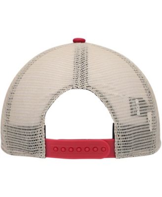 Men's Cardinal, Natural Arizona Cardinals Trawler Trucker Clean Up Snapback Hat