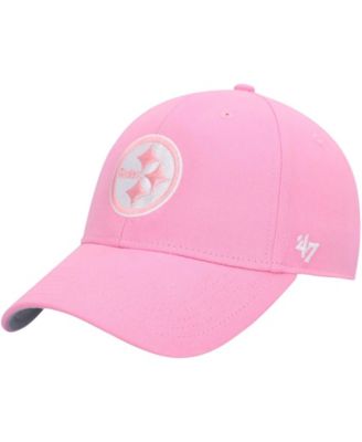 Big Girls Pink Pittsburgh Steelers Rose MVP Adjustable Hat