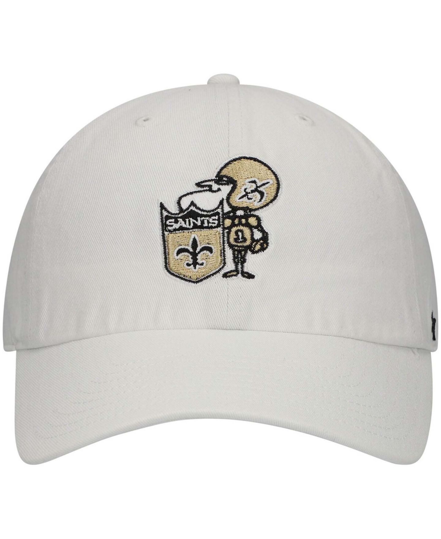 Мужская кепка '47 Brand White New Orleans Saints Clean Up Legacy Adjustable Hat — фото 3