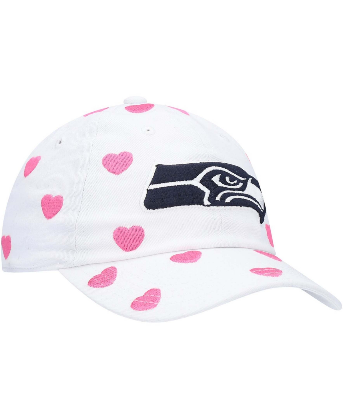 Shop 47 Brand Little Girls White Seattle Seahawks Surprise Clean Up Adjustable Hat