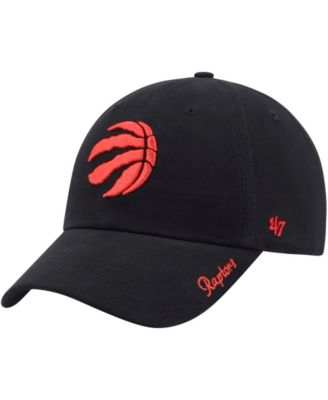 Women's Black Toronto Raptors Miata Clean Up Logo Adjustable Hat