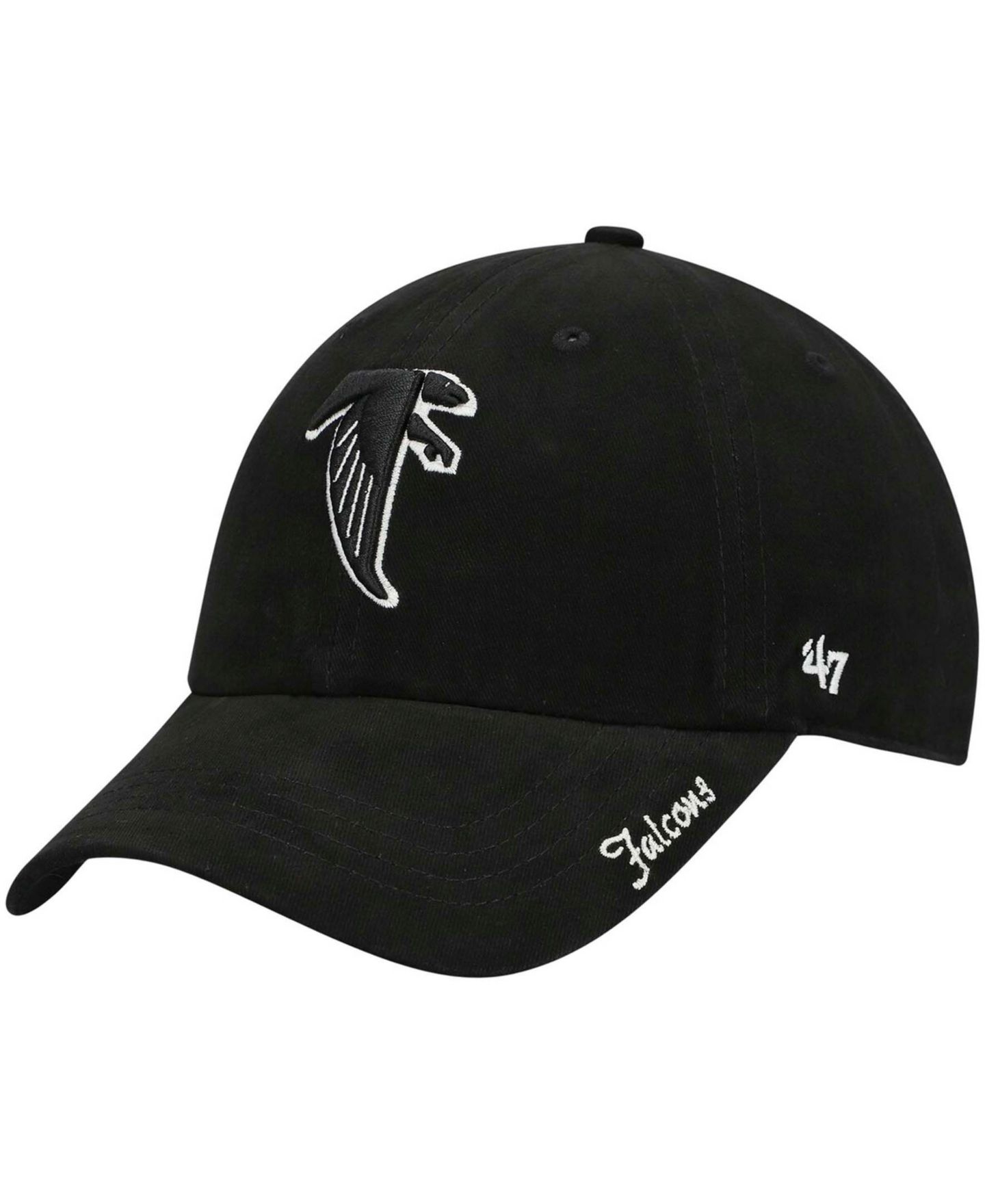 Женская кепка '47 Brand Black Atlanta Falcons Miata Clean Up Legacy Adjustable Hat — фото 2