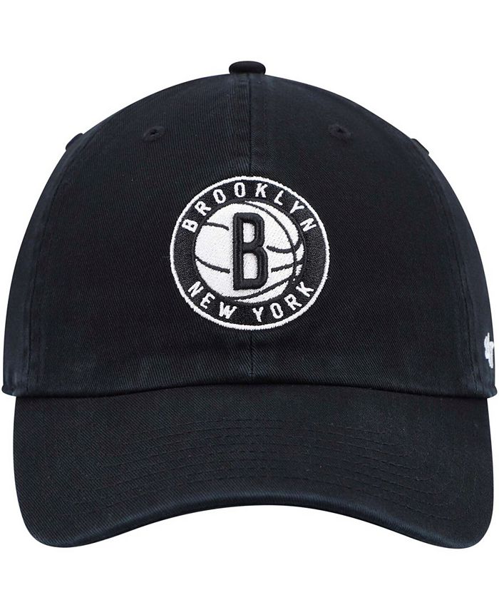 '47 Brand Men's Black Brooklyn Nets Alternate Logo Team Clean Up