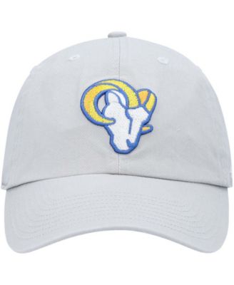 Men's Gray Los Angeles Rams Logo Clean Up Adjustable Hat