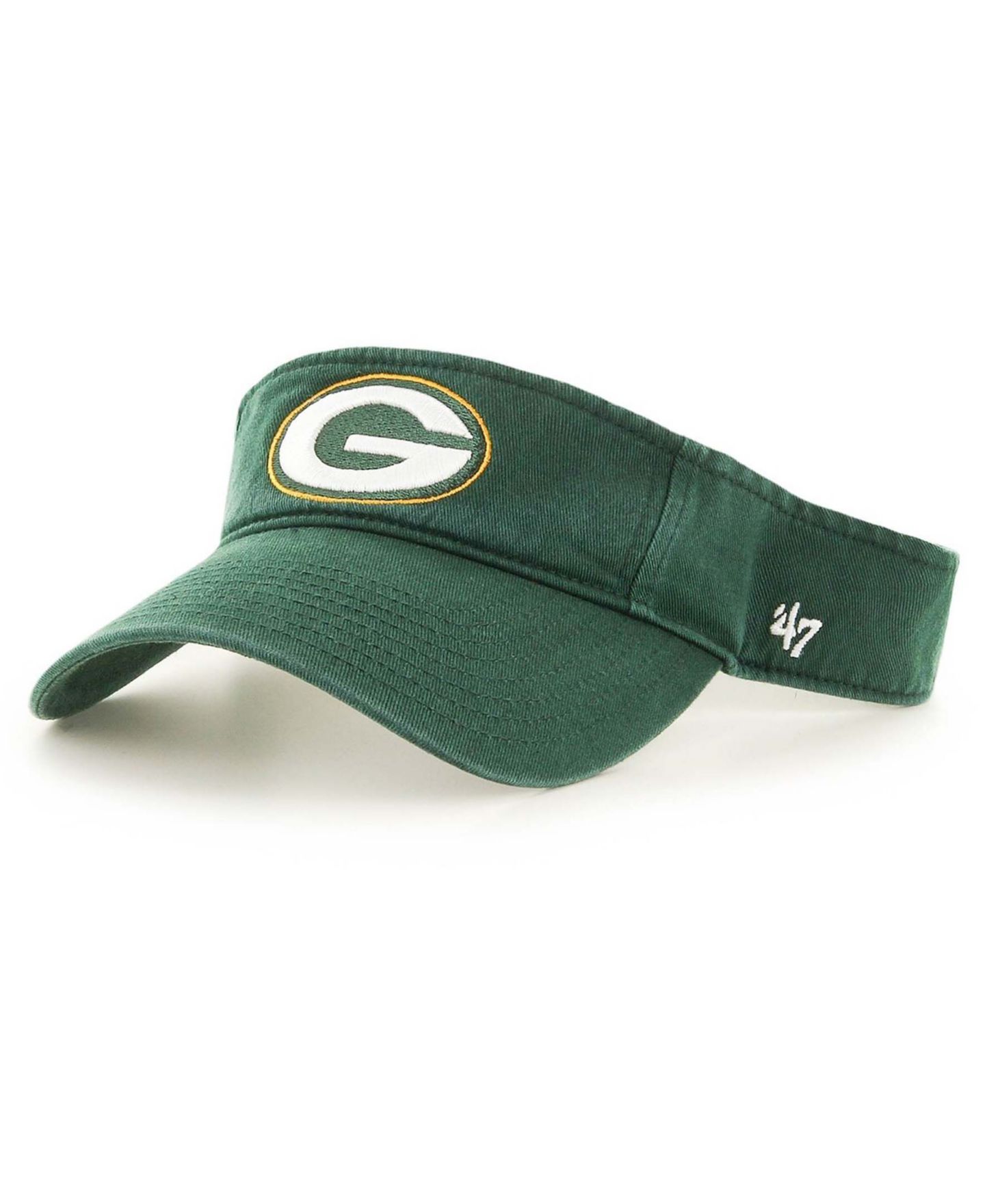 Мужские козырьки '47 Brand Green Green Bay Packers Clean Up — фото 1