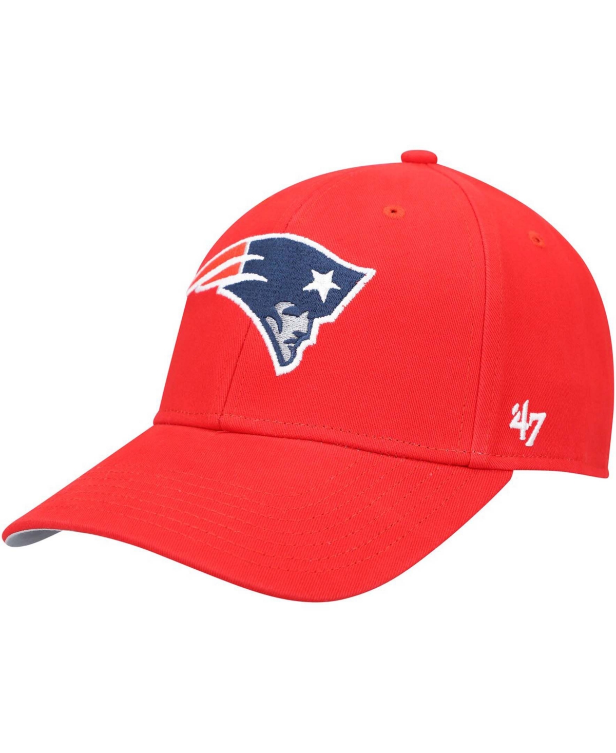 47 Brand Kids' Boys Red New England Patriots Basic Secondary Mvp Adjustable Hat
