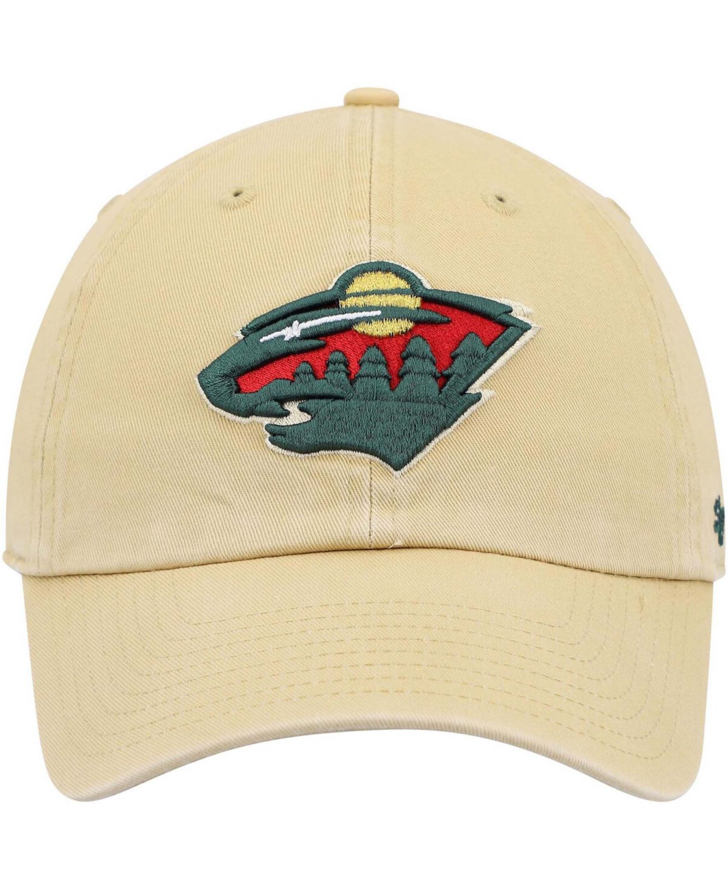 Мужская кепка '47 Brand Gold Minnesota Wild Clean Up Adjustable Hat — фото 3