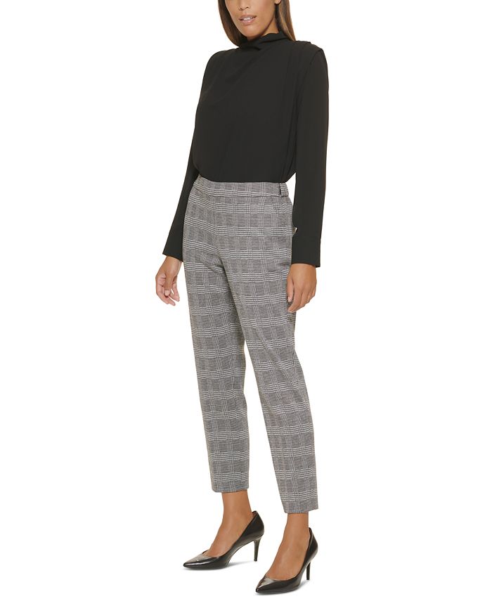 Calvin Klein XFit Houndstooth Slim Leg Pants Macy's