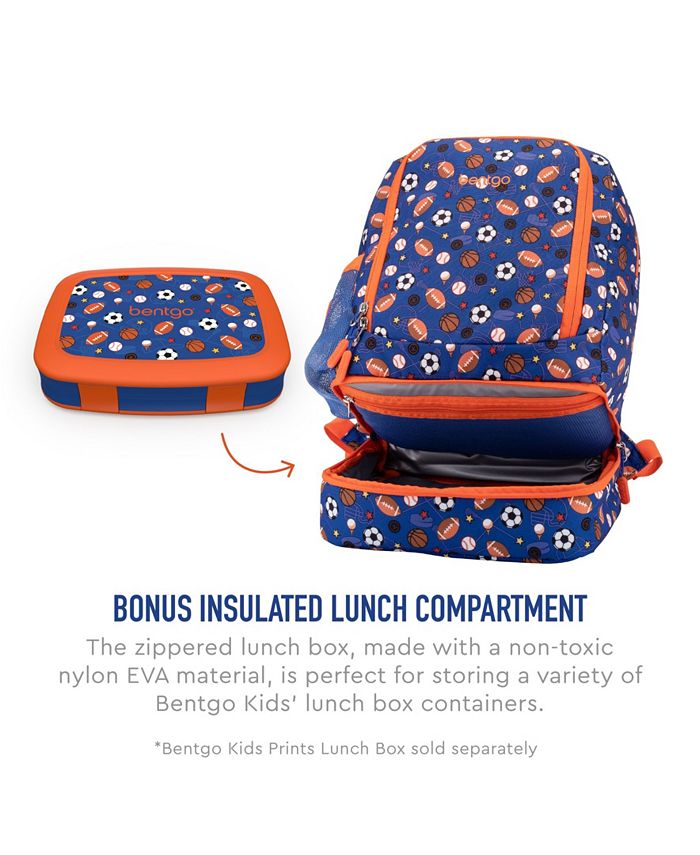 Bentgo Kids Prints 2In1 Backpack and Insulated Lunch Bag Sports
