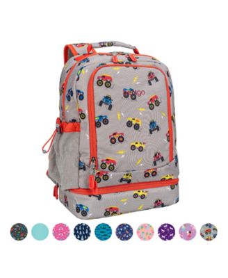 Kids Prints 2-In-1 Backpack and Insulated Lunch Bag - Trucks