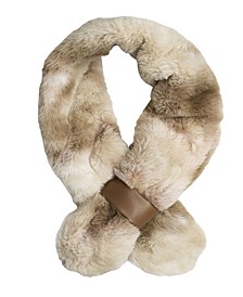 Women's Ombre Faux Fur Pull Through Scarf