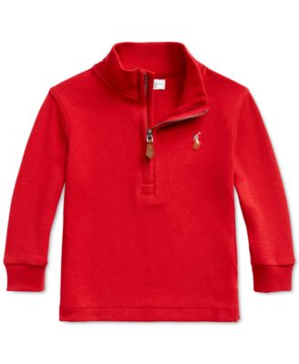 Polo Ralph Lauren Baby Boys Cotton Interlock Quarter Zip Pullover Macy s