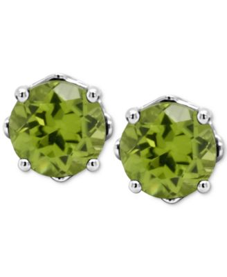 Rhodolite Garnet Stud Earrings (1-1/5 ct. t.w.) in Sterling Silver (Also in Opal, Citrine, White Topaz, Peridot, Aquamarine, and Amethyst)