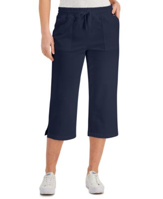 Karen Scott Drawstring Capri Pants 